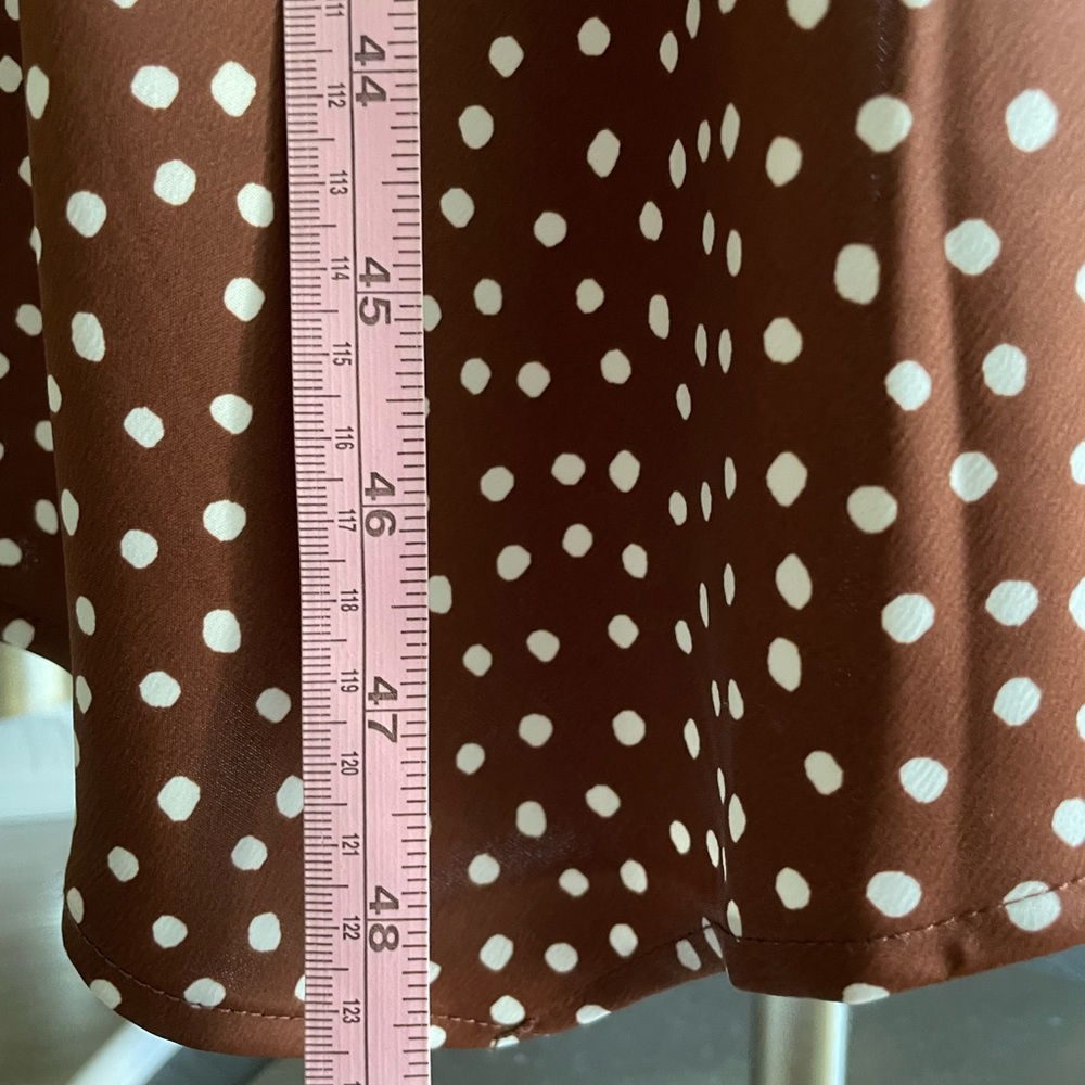 Urban Outfitters brown and white polka dot midi NWT SZ S - Picture 14 of 16
